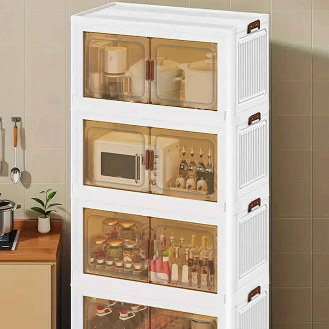 4 layer Plastic Storage Bins With Lids