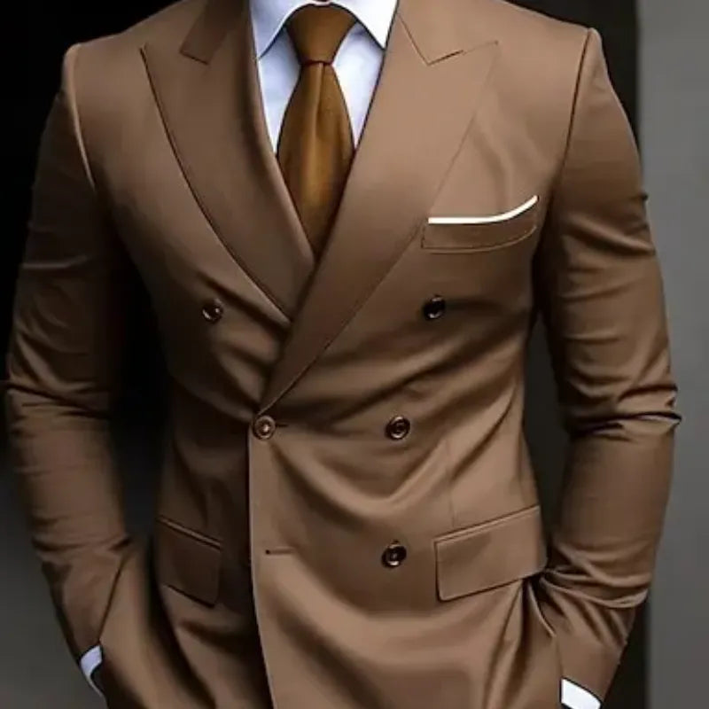Double Breasted Men's 2 Piece Set