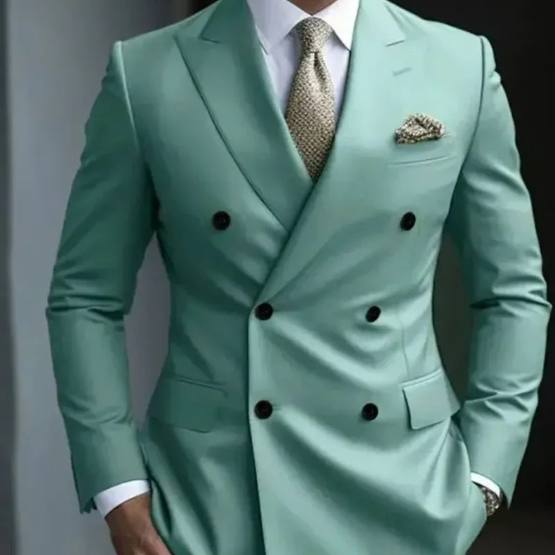 Double Breasted Men's 2 Piece Set