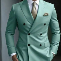 Double Breasted Men's 2 Piece Set