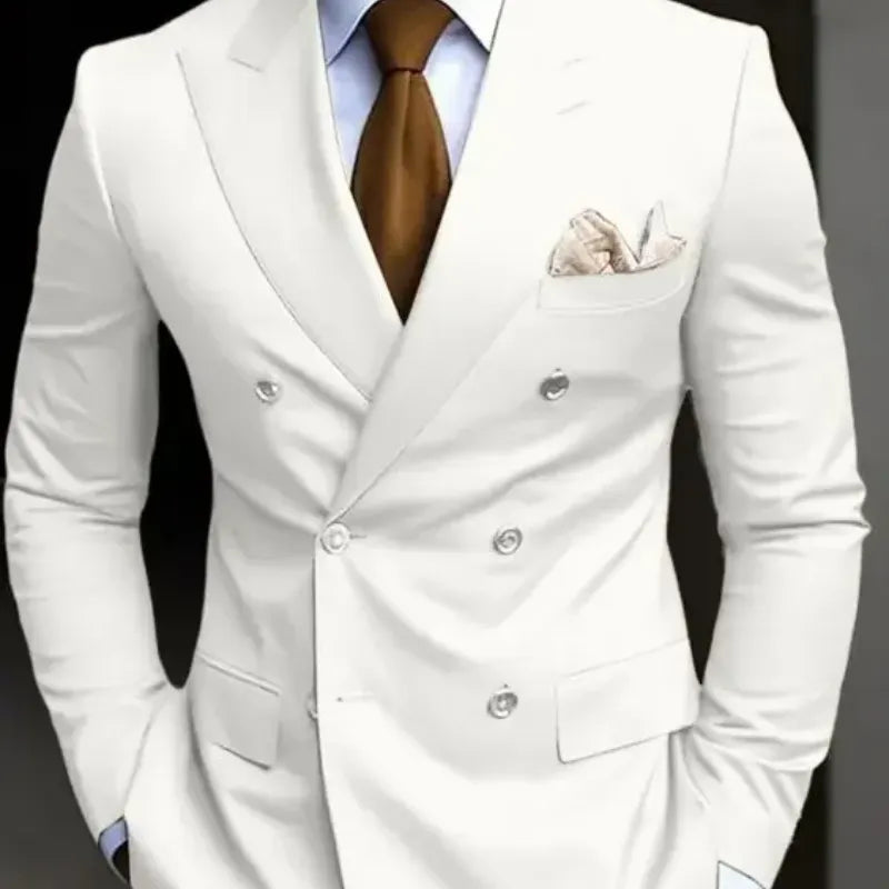 Double Breasted Men's 2 Piece Set