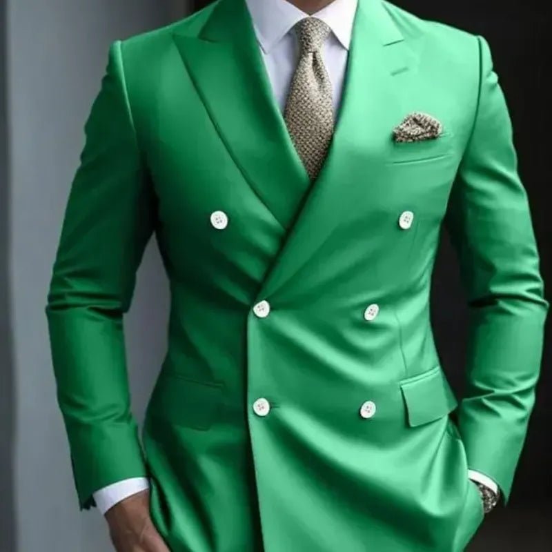 Double Breasted Men's 2 Piece Set