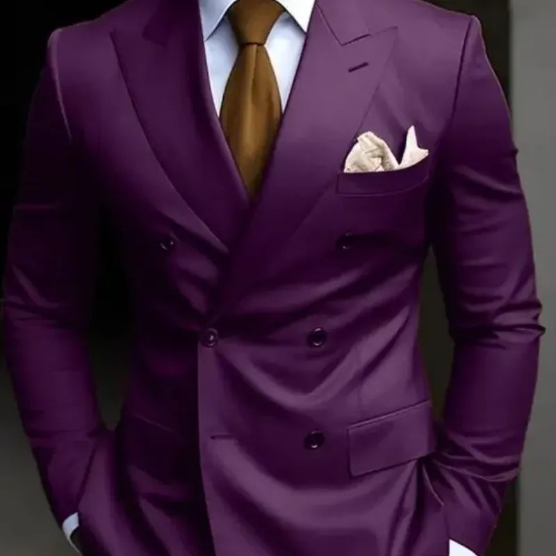 Double Breasted Men's 2 Piece Set