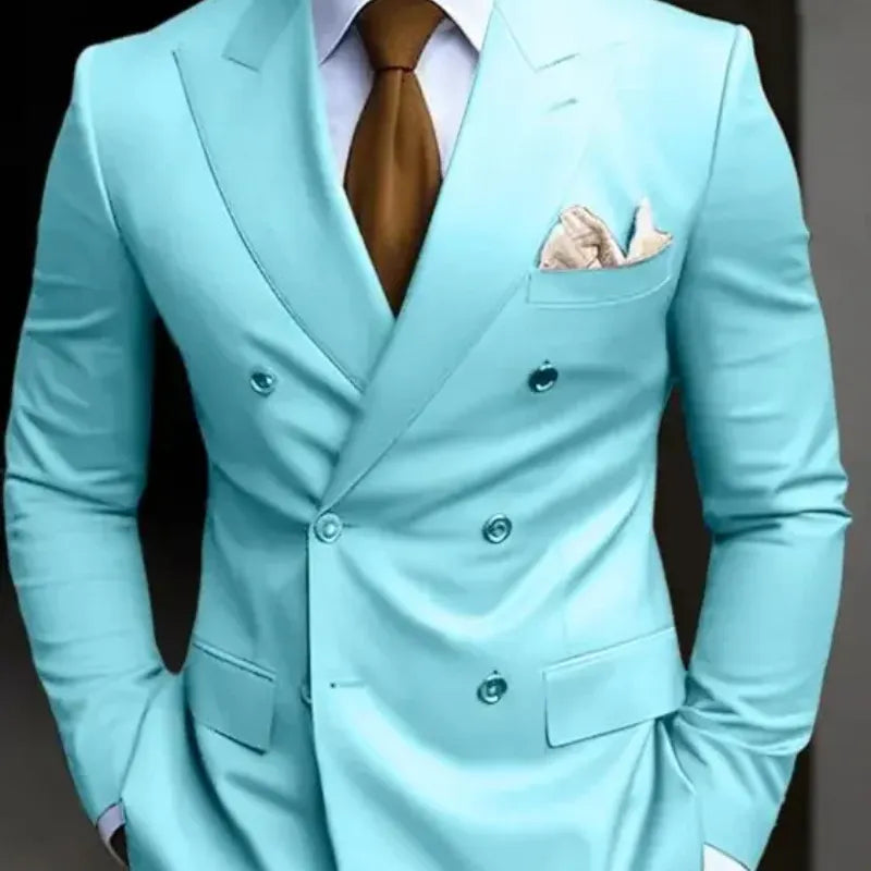 Double Breasted Men's 2 Piece Set