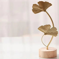 1pcs Golden Ginkgo Leaf For Home Decor