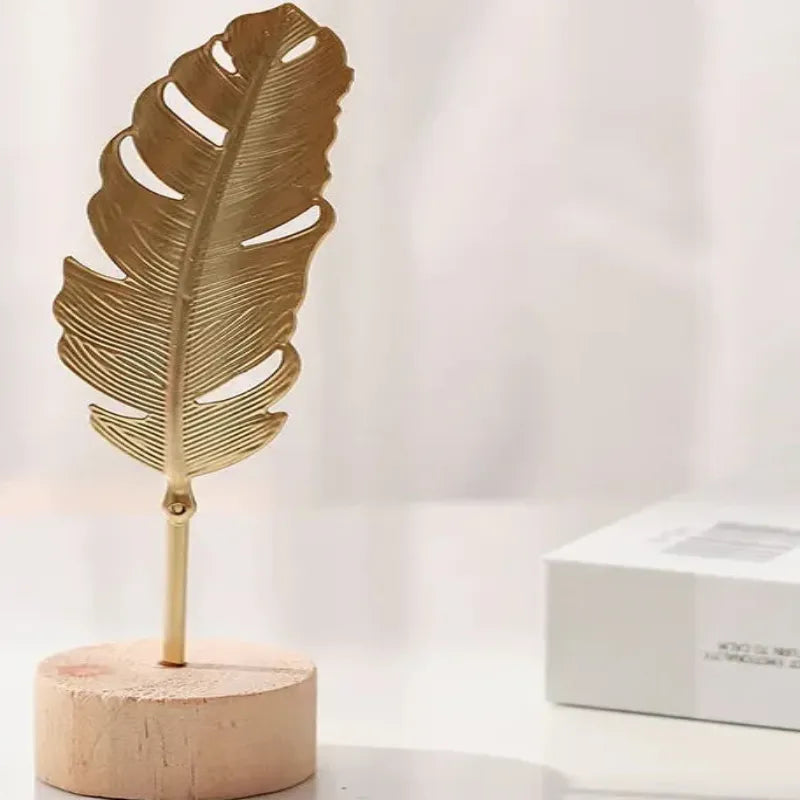 1pcs Golden Ginkgo Leaf For Home Decor